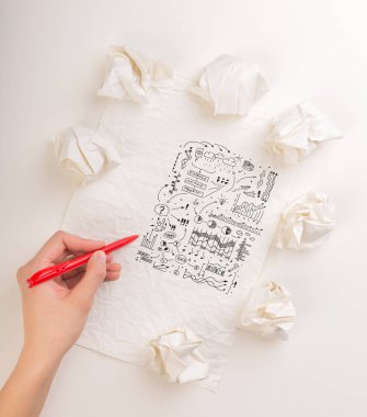 El buruşuk kağıt yazma