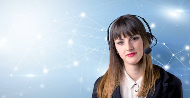 Kadın telemarketer c