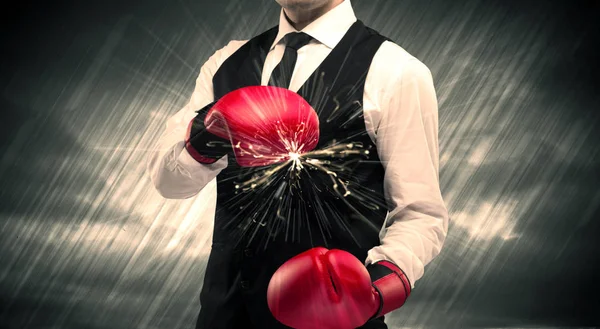 Guantes de boxeo chocando — Foto de Stock