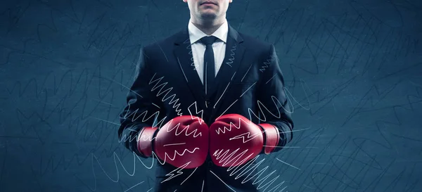 Kraften i business boxning — Stockfoto