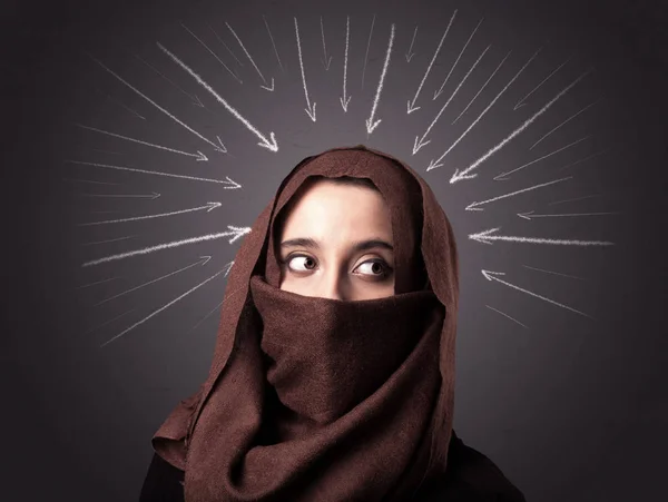 Mujer musulmana usando Niqab — Foto de Stock