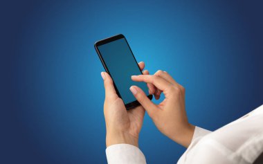 Mockup smartphone kullanarak el için