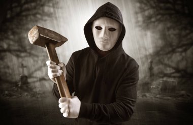 Terk edilmiş mezarlık kavram agresif avcı