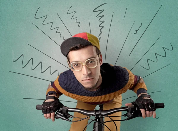 极端的自行车骑自行车的人 — 图库照片