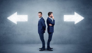 İki seçenek ile işadamı