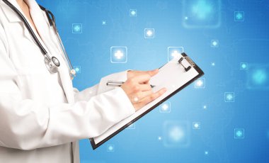 kadın doktor ile not etmek