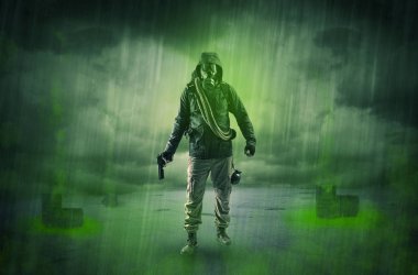 Patlamadan sonra terk edilmiş bir alanda korumak