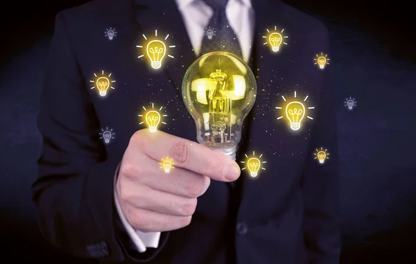 Businessman has a bright idea concept — Stock Photo, Image