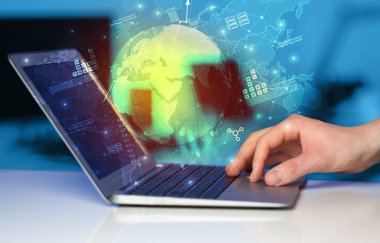 El dizüstü dünya çapında raporları bağlantılar ve istatistik kavramı ile kullanma