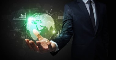 Küresel Internet kavramı işadamı ile kullanma
