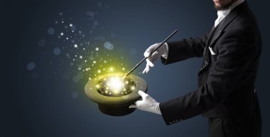 Beyaz el conjuring ortada