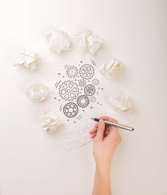 El buruşuk kağıt yazma