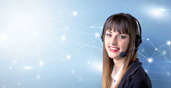 Telemarketer femenino c — Foto de Stock