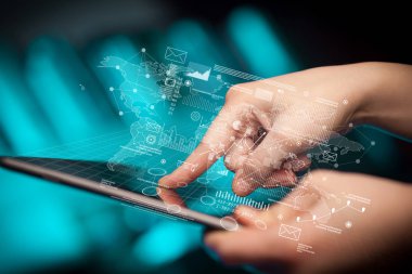 Tablet grafiklerle dokunmadan parmak