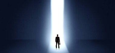 Bir şey sonunda ışık görmek işadamı