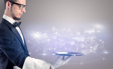 Mali kavramı tepsiye garson tarafından yaptı