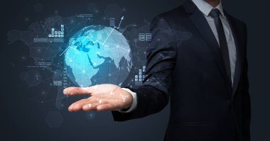 Küresel Internet kavramı işadamı ile kullanma
