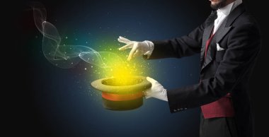 İllüzyonist el hüner değnek ile yapma