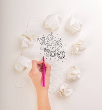 El buruşuk kağıt yazma