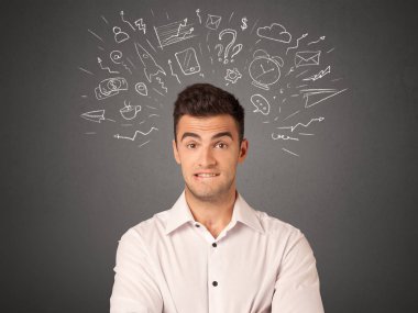 İşadamı ile sosyal simgeler