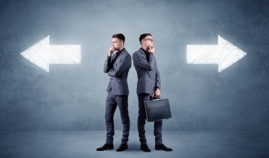 İki seçenek ile işadamı