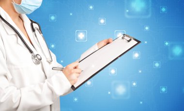 kadın doktor ile not etmek