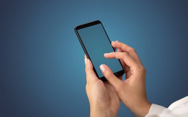 Mockup smartphone kullanarak el için