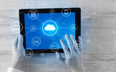 El tablet sistemi kavramı Merkezi bulut ile kullanma