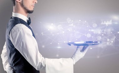 Mali kavramı tepsiye garson tarafından yaptı