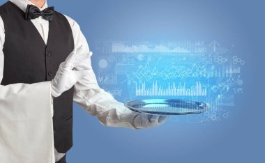 Dalgalanma kavramı bir tepsi üzerinde hizmet veren