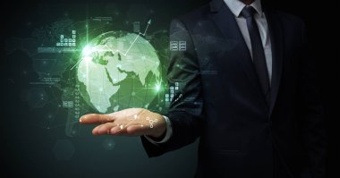 Küresel Internet kavramı işadamı ile kullanma
