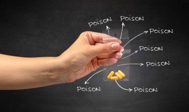 Hapları blackboard duvar kağıdı ile teslim