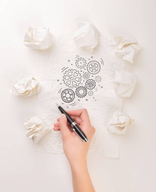 El buruşuk kağıt yazma