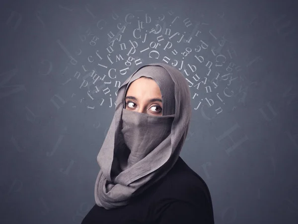 Muslim woman wearing niqab — Stock Photo, Image