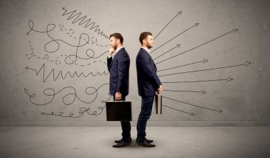 İki seçenek ile işadamı