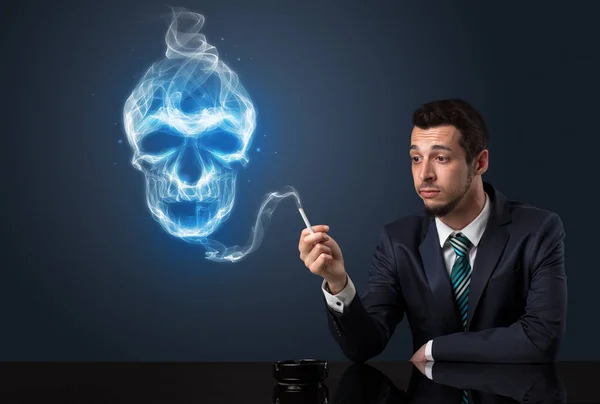 Businessman smoking concept — Stock Photo, Image