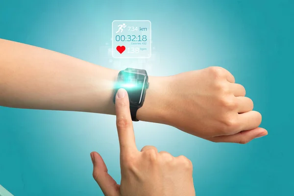 Hand smartwatch concept — Stock Photo, Image