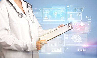kadın doktor ile not etmek