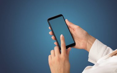 Mockup smartphone kullanarak el için