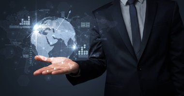 Küresel Internet kavramı işadamı ile kullanma