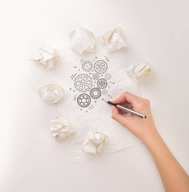 El buruşuk kağıt yazma