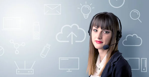 Female telemarketer c — Stock Photo, Image