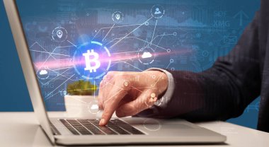 Küresel bitcoin Döviz Kuru kavram kontrol el