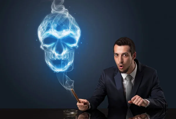 Businessman smoking concept — Stock Photo, Image