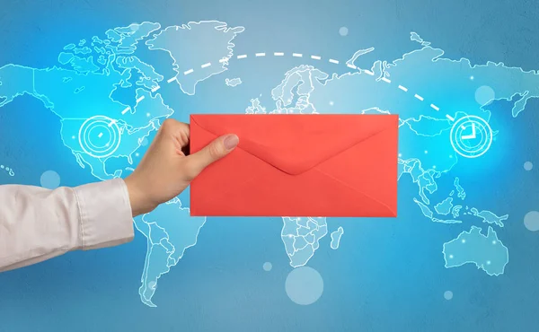 Genel konsepti ile zarf tutan el