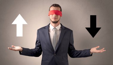 Yön seçerek göz işadamı kaplı