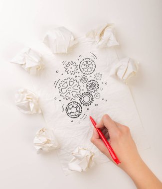 El buruşuk kağıt yazma