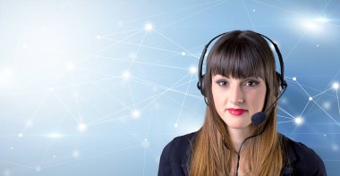 Kadın telemarketer kavramı