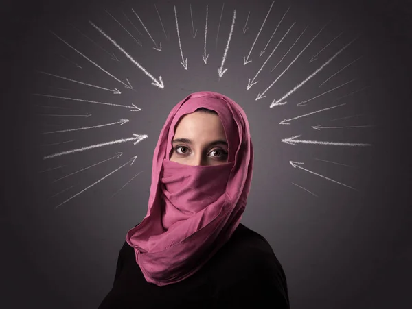 Mulher muçulmana vestindo niqab — Fotografia de Stock