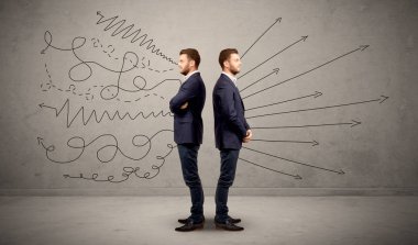 İki seçenek ile işadamı